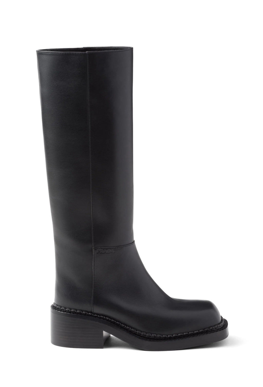 Prada knee high 55mm leather boots