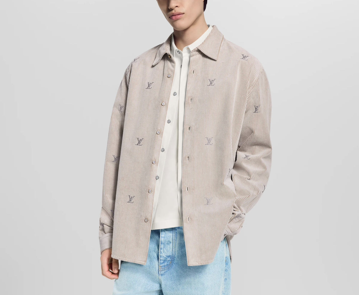 Elevate Your Style with the Louis Vuitton Embellished Corduroy Shirt