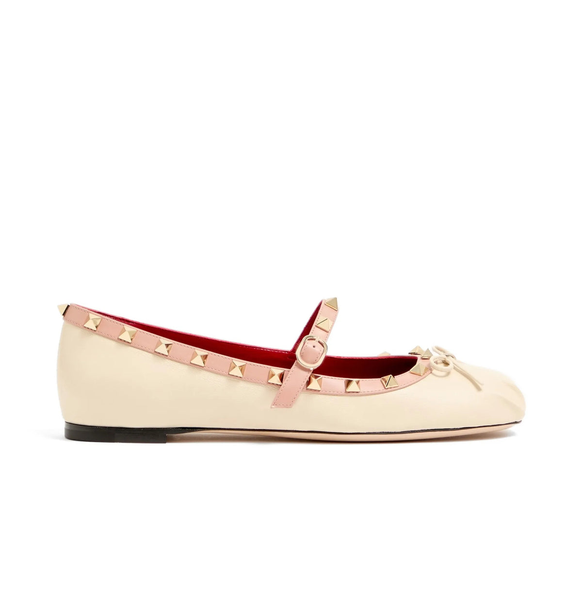 Valentino Mary Jane Rockstud Ballerina in nappa