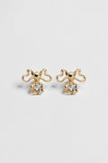 Dior twisted bow earrings