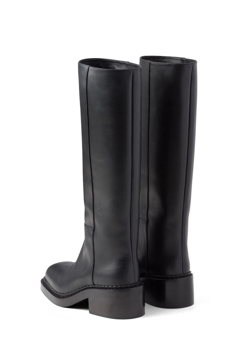 Prada knee high 55mm leather boots