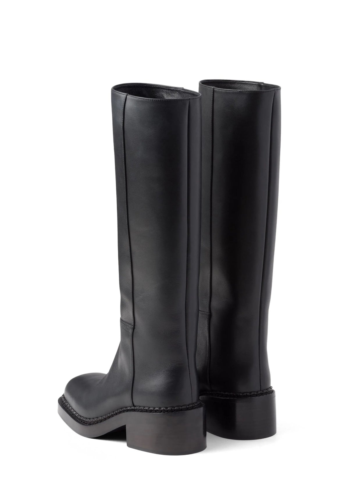 Prada knee high 55mm leather boots