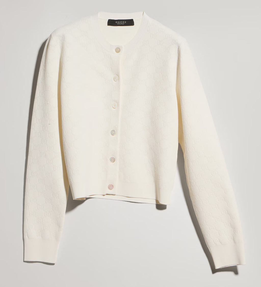 Gucci GG fine fabric jacquard cardigan
