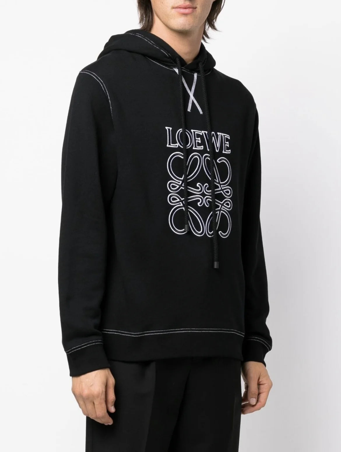 Loewe embroidered logo hoodie