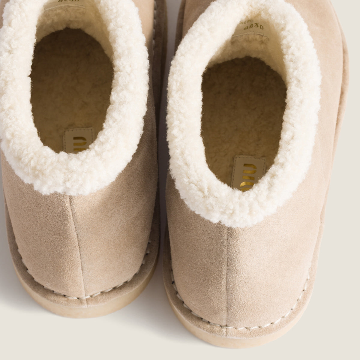 Miu Miu suede and shearling booties