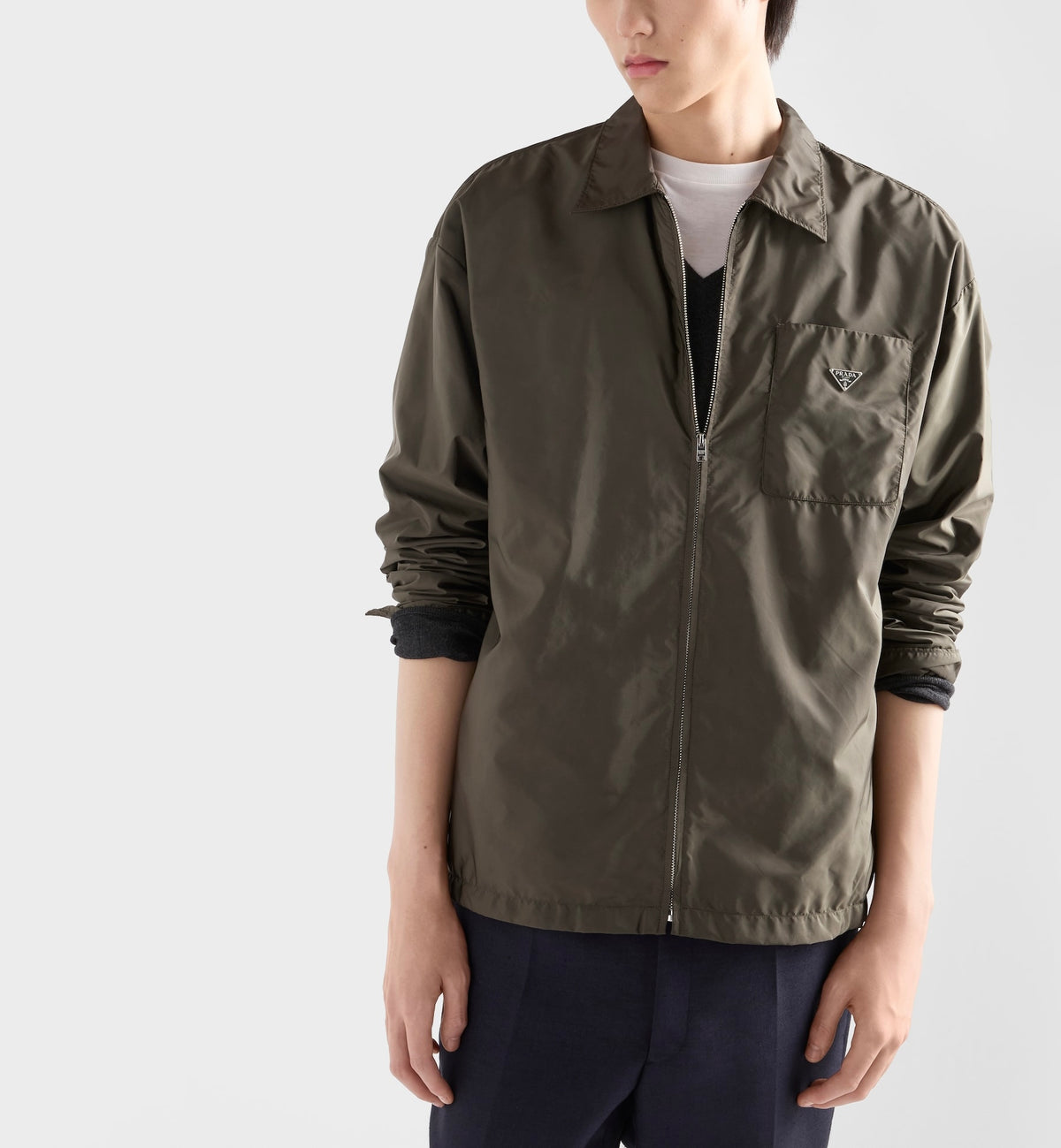 Prada re-nylon zipper shirt