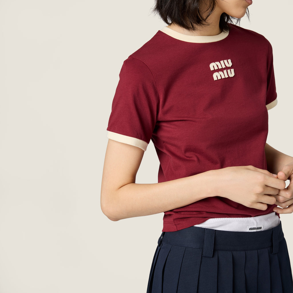 Miu Miu cotton jersey tshirt
