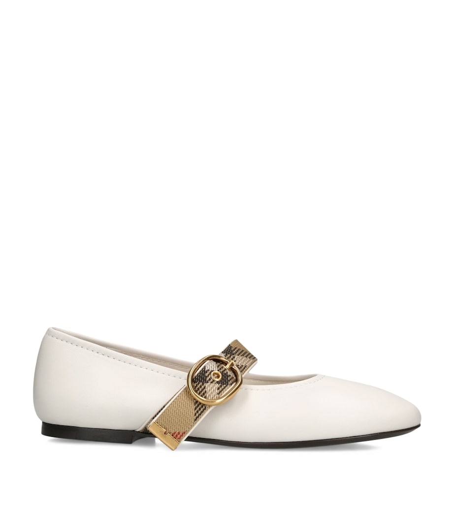 Burberry leather robin ballet flats