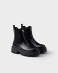 Prada stride brushed leather booties