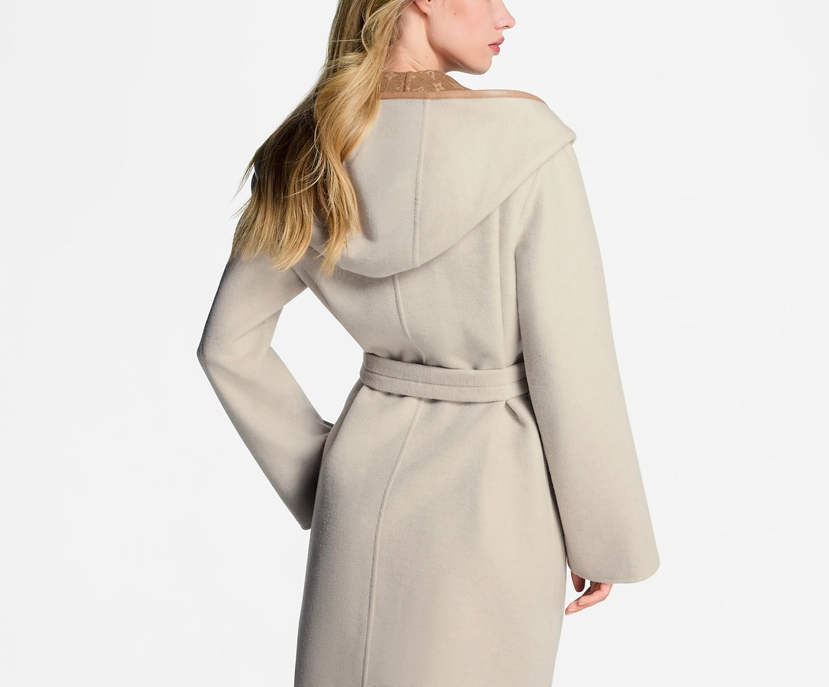 Louis Vuitton hooded wrap coat