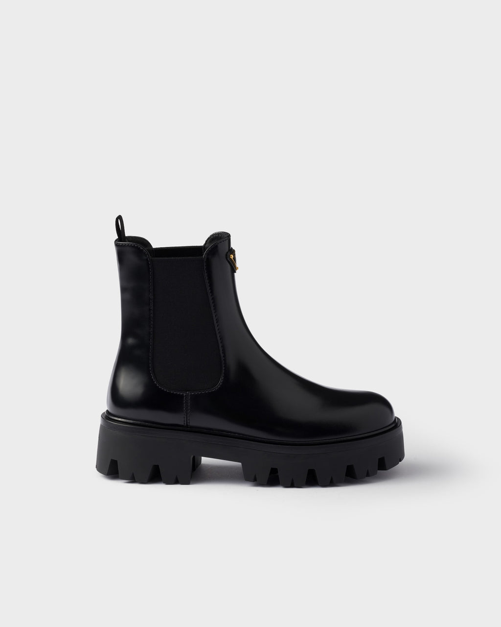 Prada stride brushed leather booties