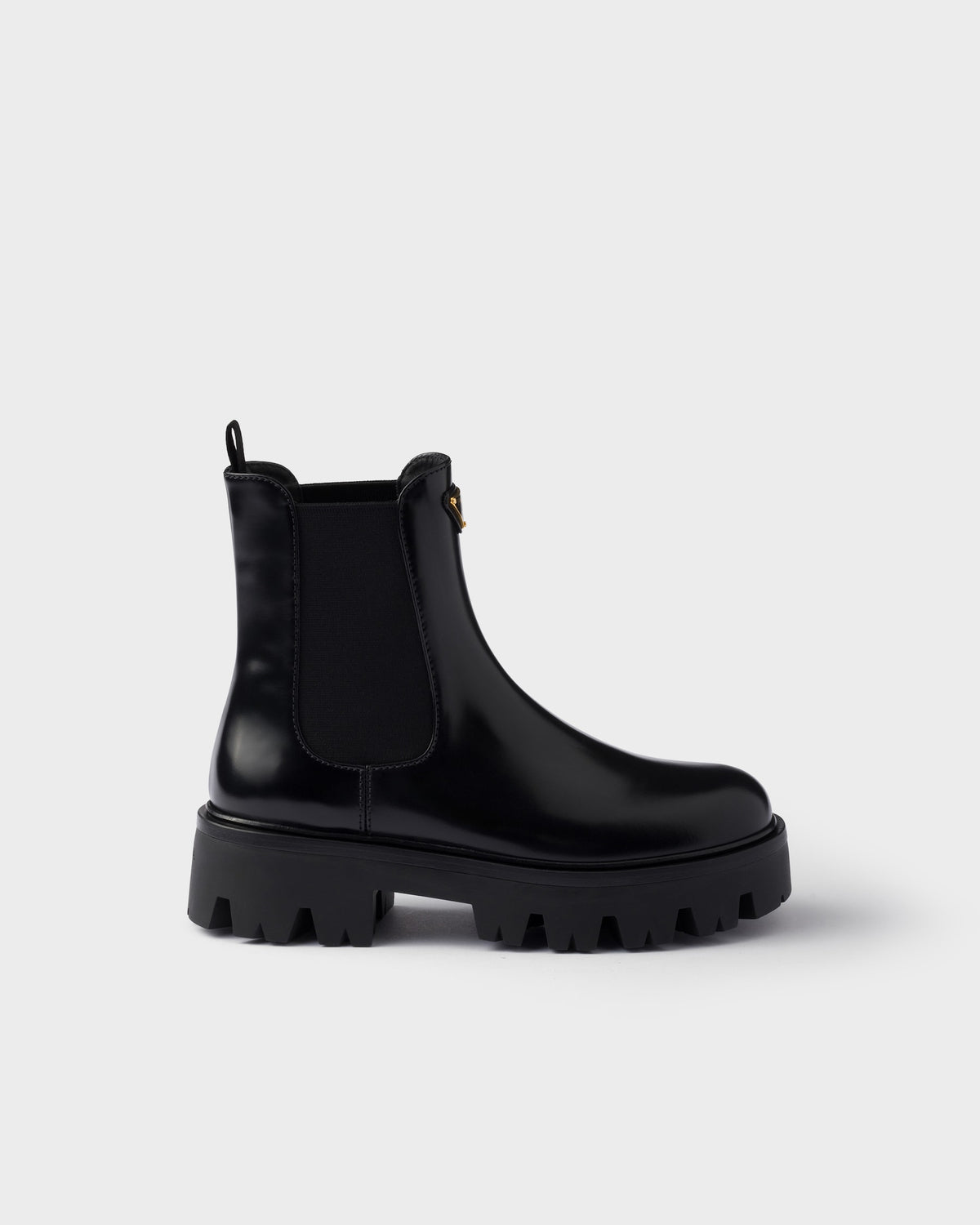Prada stride brushed leather booties