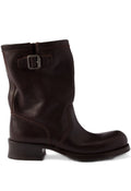Prada leather mid calf boots