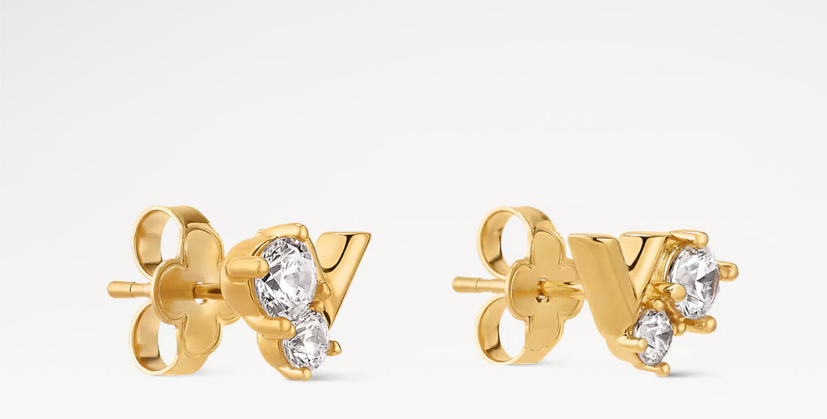 Louis Vuitton essential V strass PM earrings