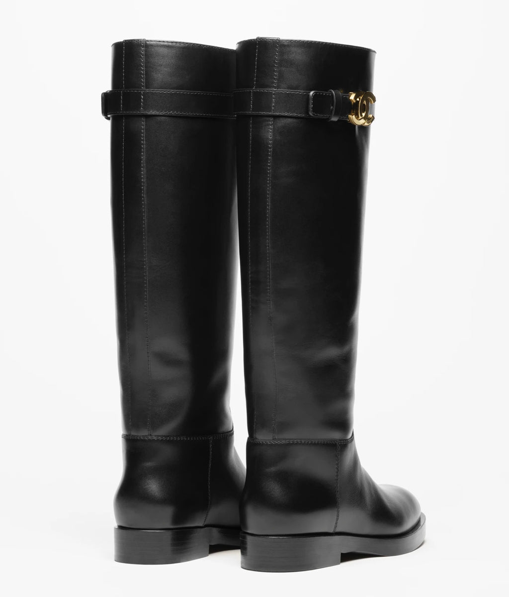 Chanel high boots in calfskin