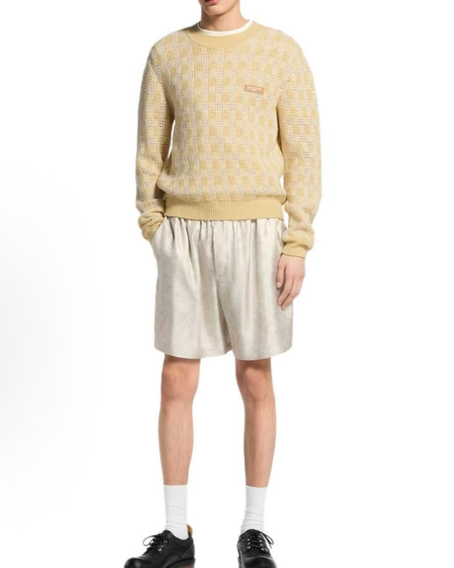 Louis Vuitton tweedy jacquard crewneck