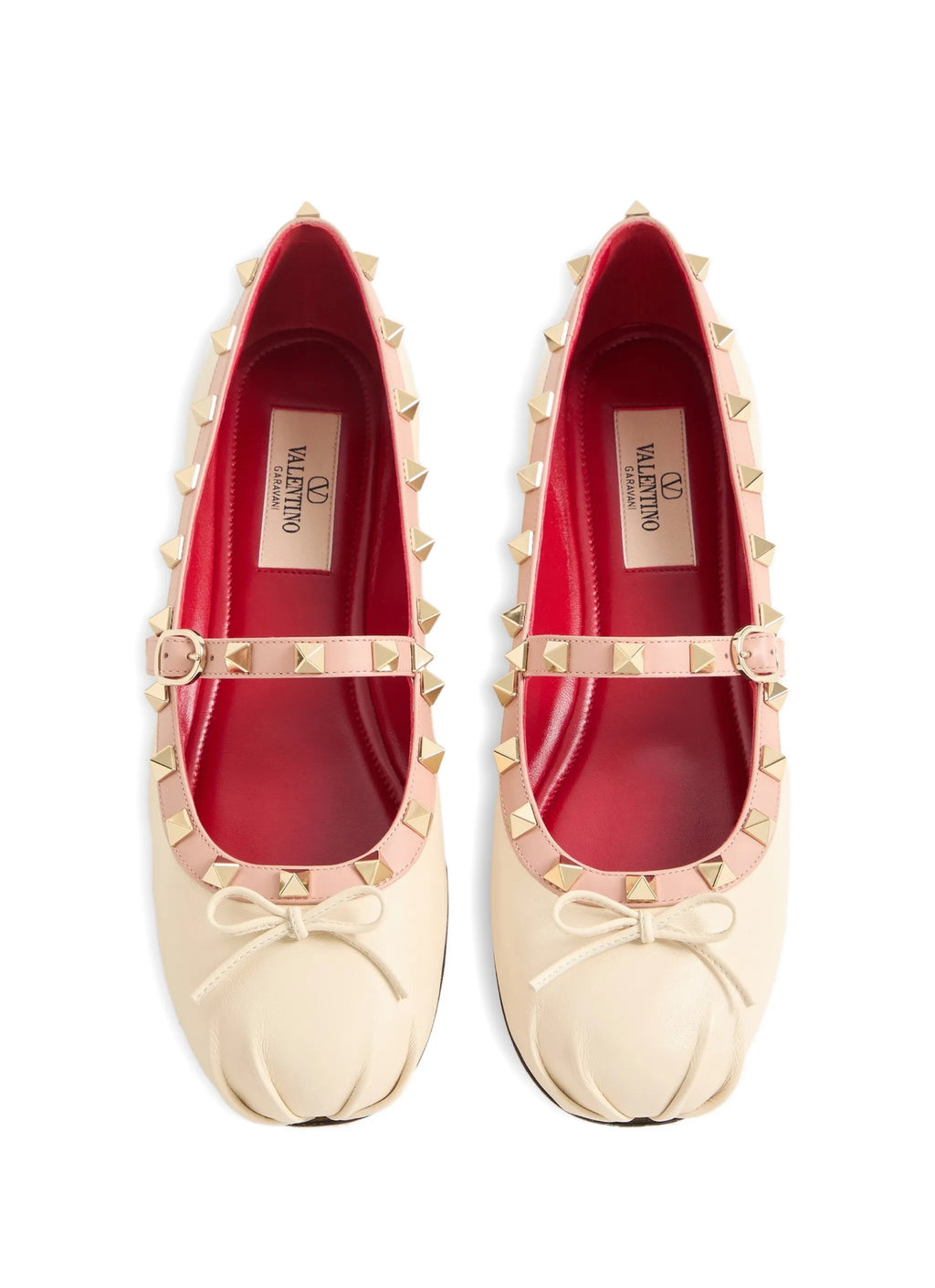 Valentino Mary Jane Rockstud Ballerina in nappa