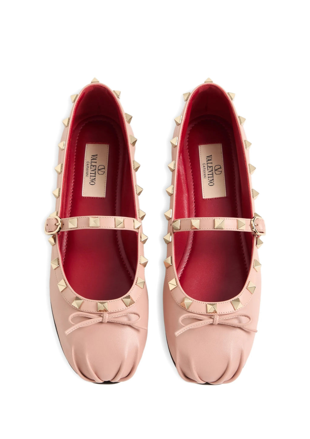 Valentino Mary Jane Rockstud ballerina in nappa