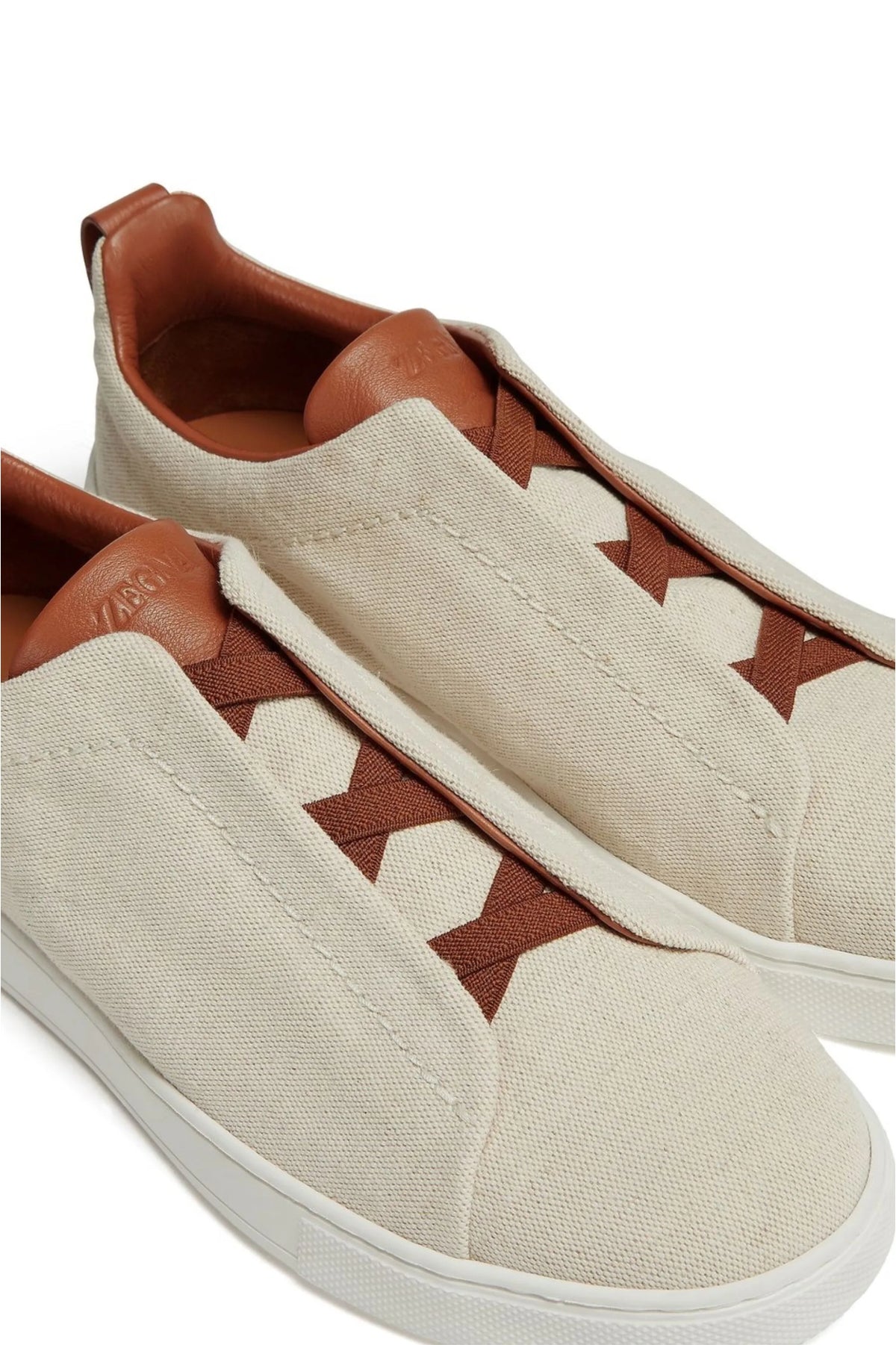 Zegna triple stitch canvas sneakers