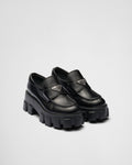 Prada brushed leather Monolith loafers