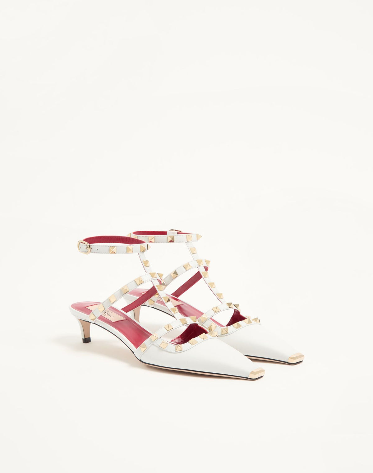 Valentino Rockstud court shoes in leather