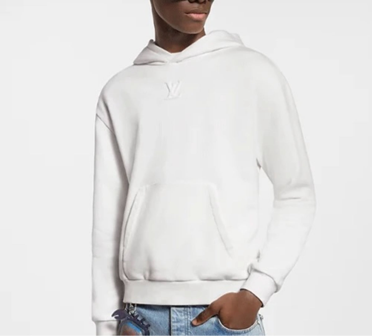 Louis Vuitton LV embossed cotton hoodie