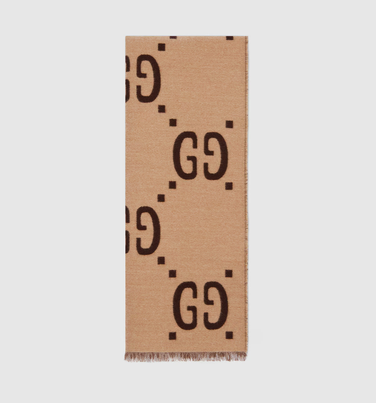 Gucci GG jacquard wool silk scarf