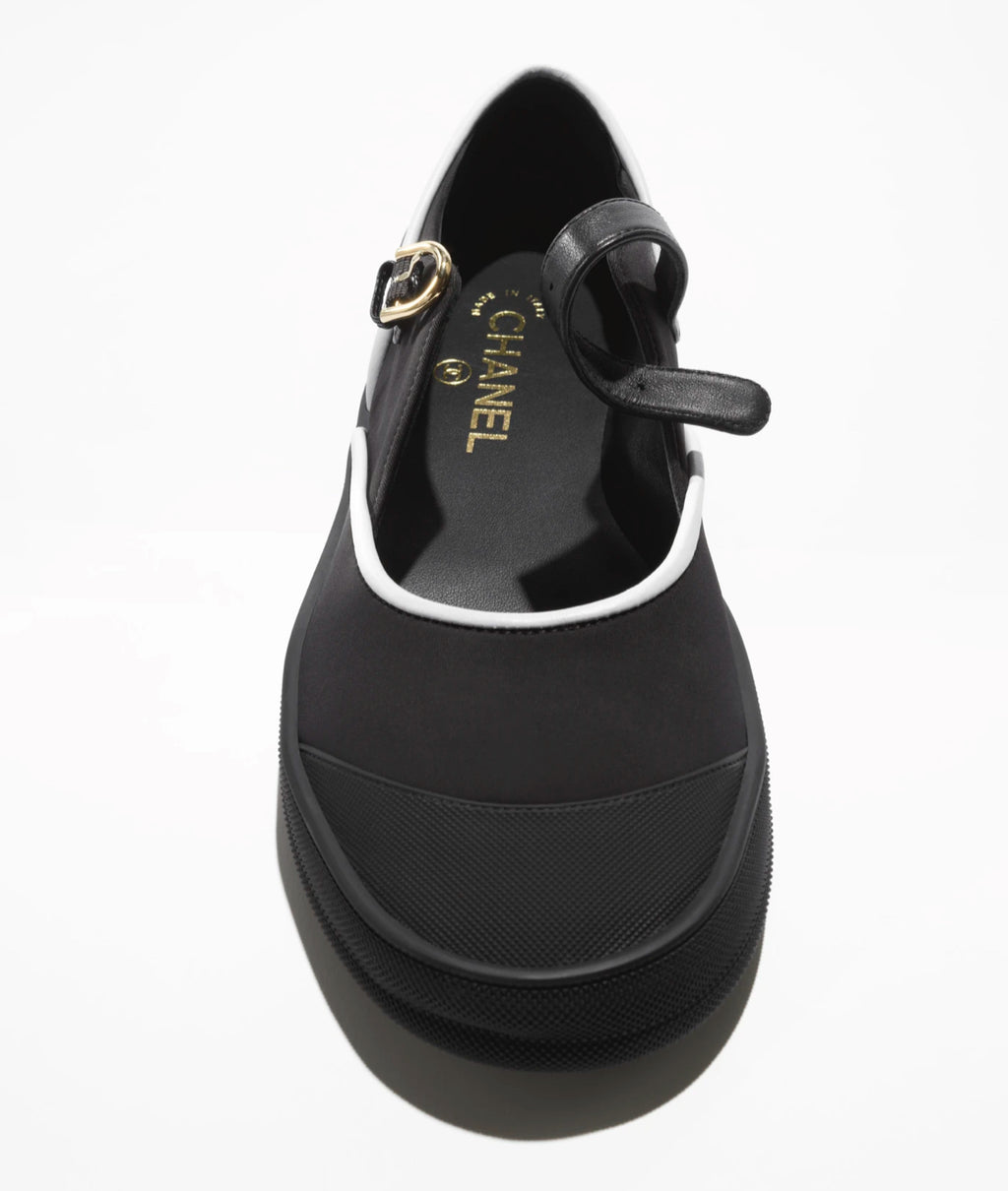 Chanel Coco beach Mary Jane flats