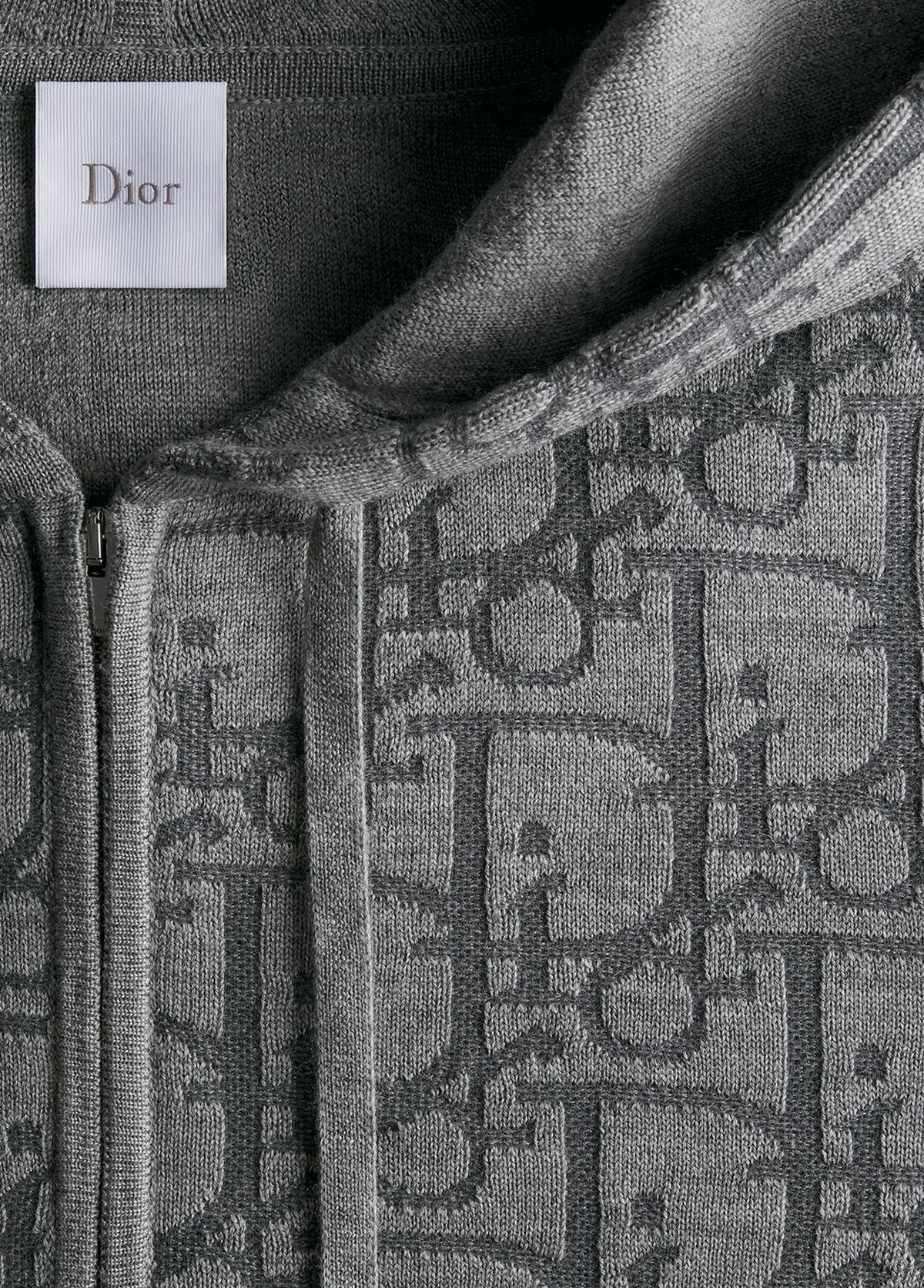 Dior hooded zipped cardigan
