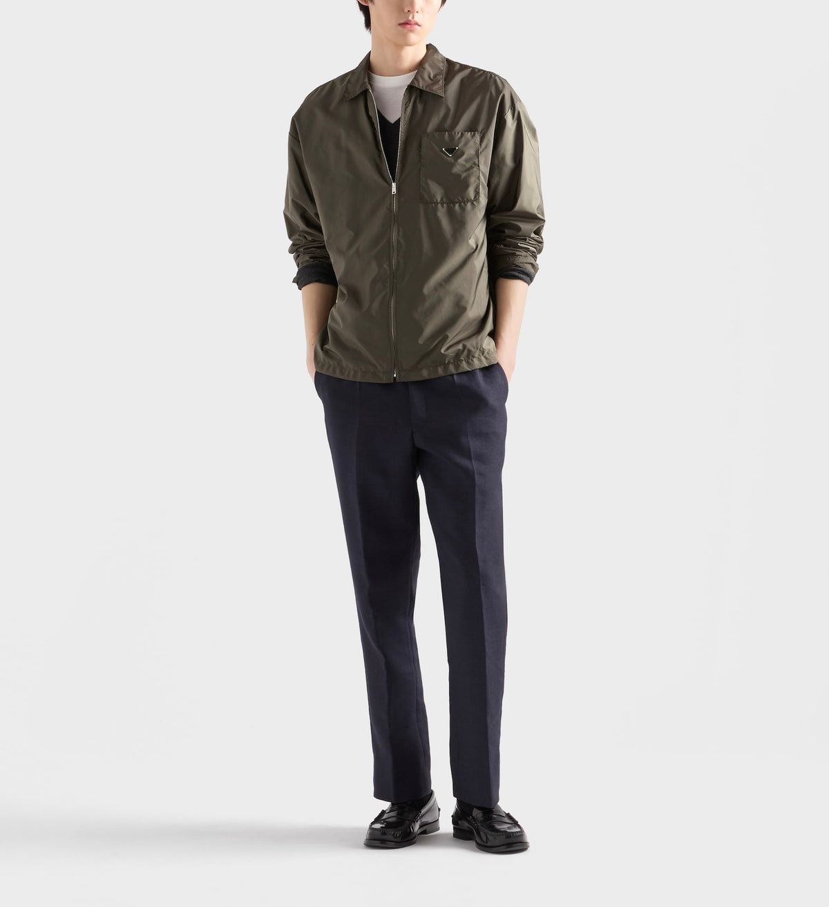 Prada re-nylon zipper shirt