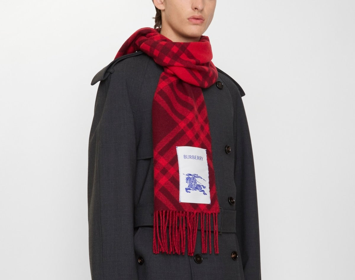 Burberry check cashmere scarf