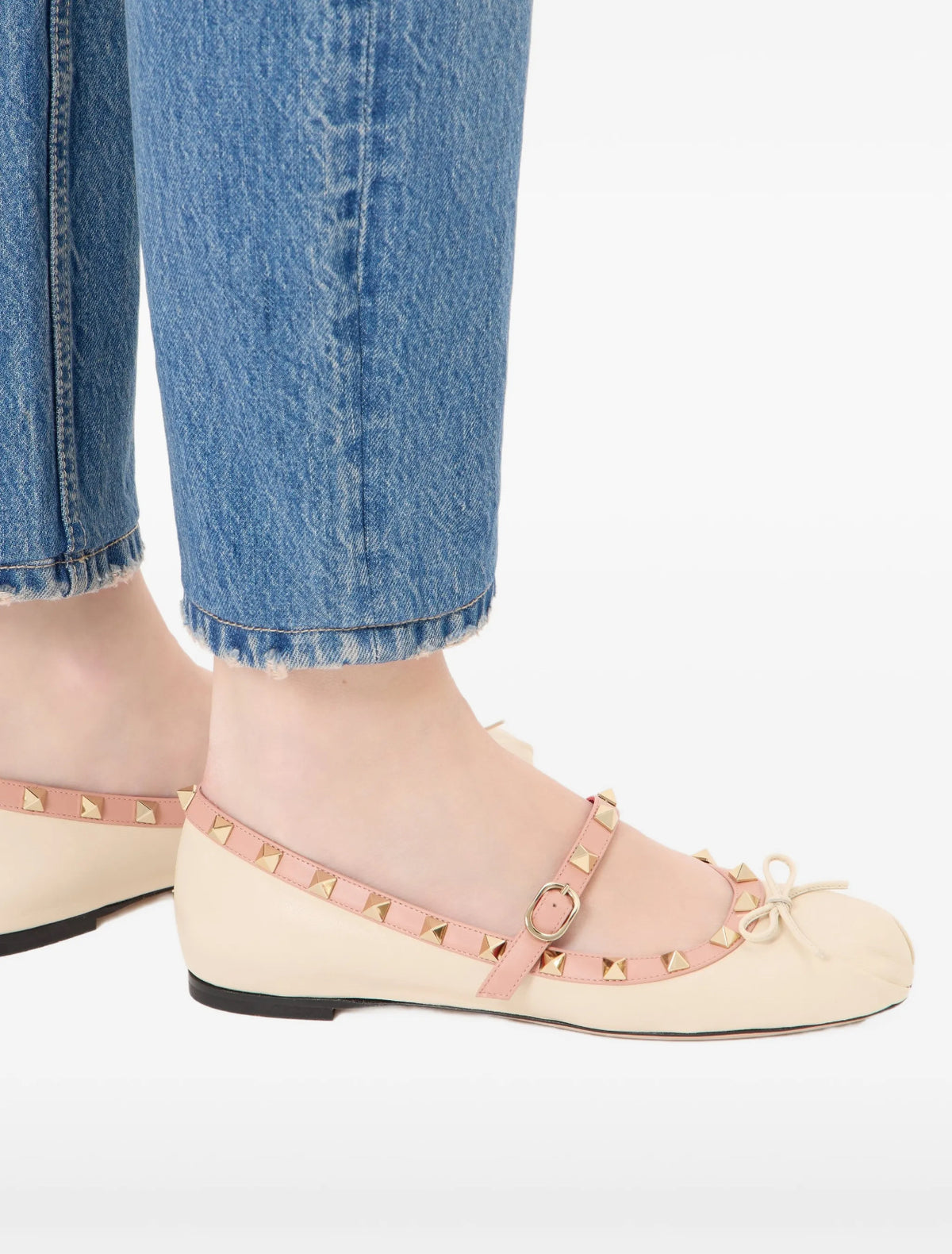 Valentino Mary Jane Rockstud Ballerina in nappa