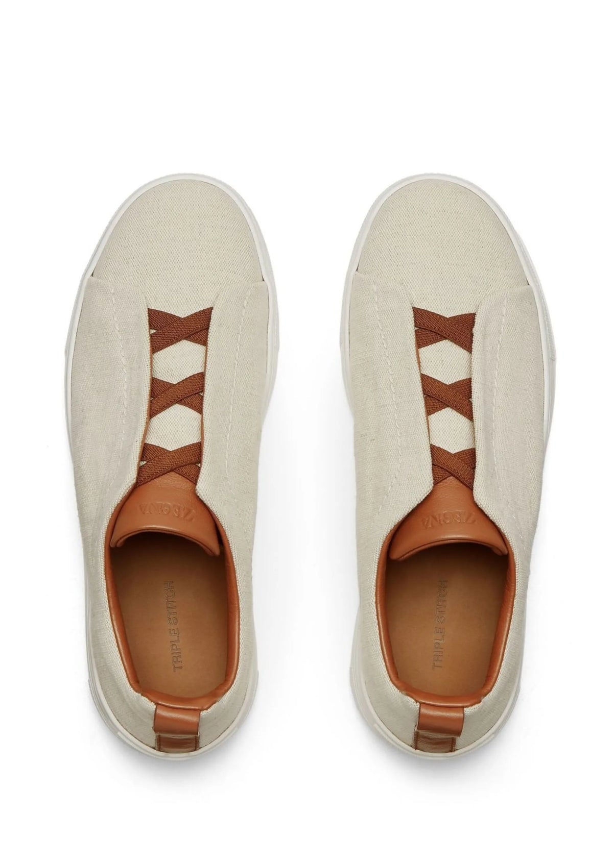 Zegna triple stitch canvas sneakers