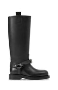 Burberry saddle knee high leather boots