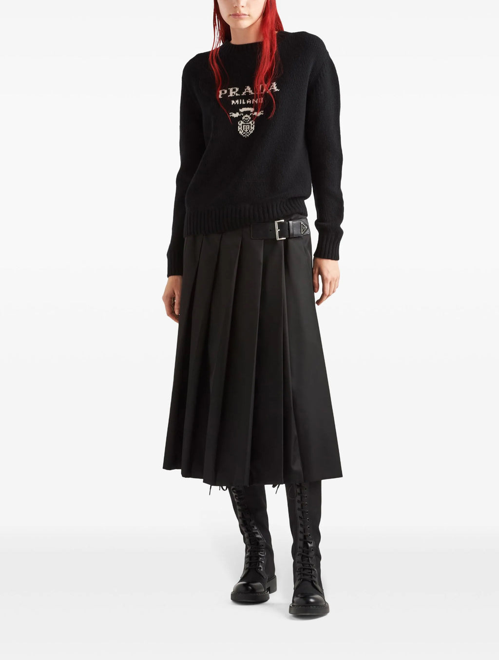 Prada logo crew neck sweater