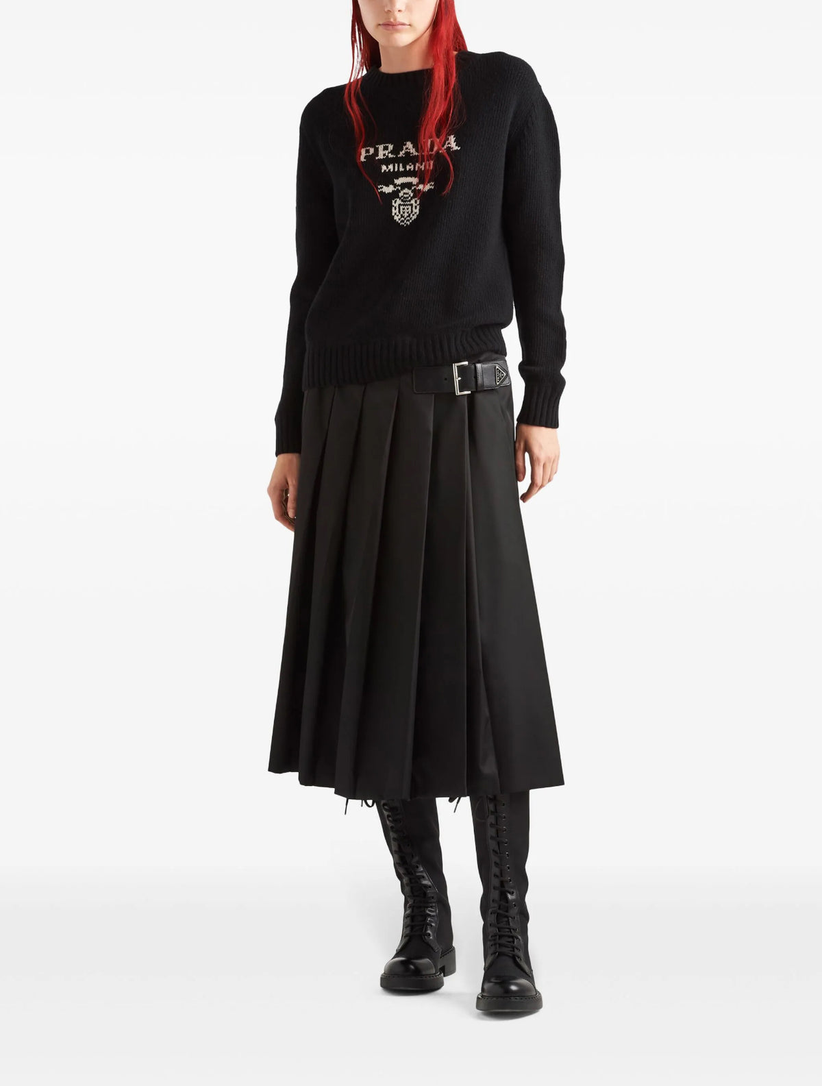 Prada logo crew neck sweater