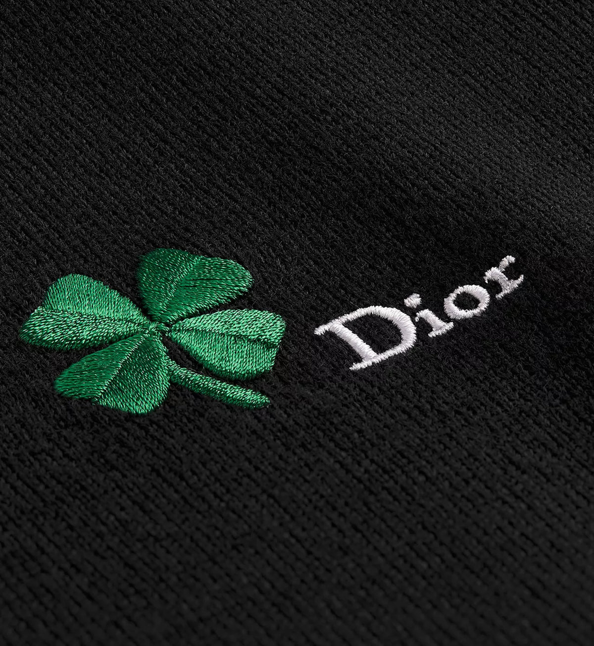 Dior sweater with clover embroidery