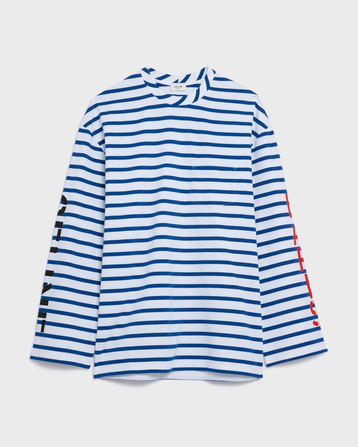 Celine long sleeved T-shirt in striped cotton jersey