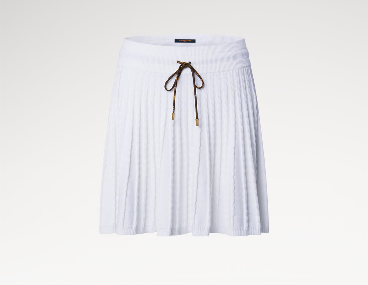 Louis Vuitton monogram drawstring knit skirt