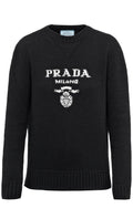 Prada logo crew neck sweater