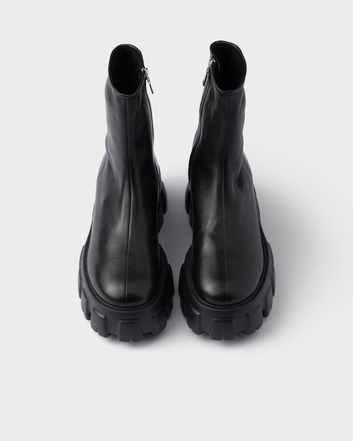 Prada monolith stretch nappa leather booties