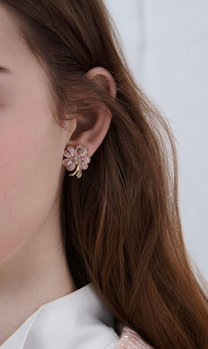 Dior Floral Clover stud earrings
