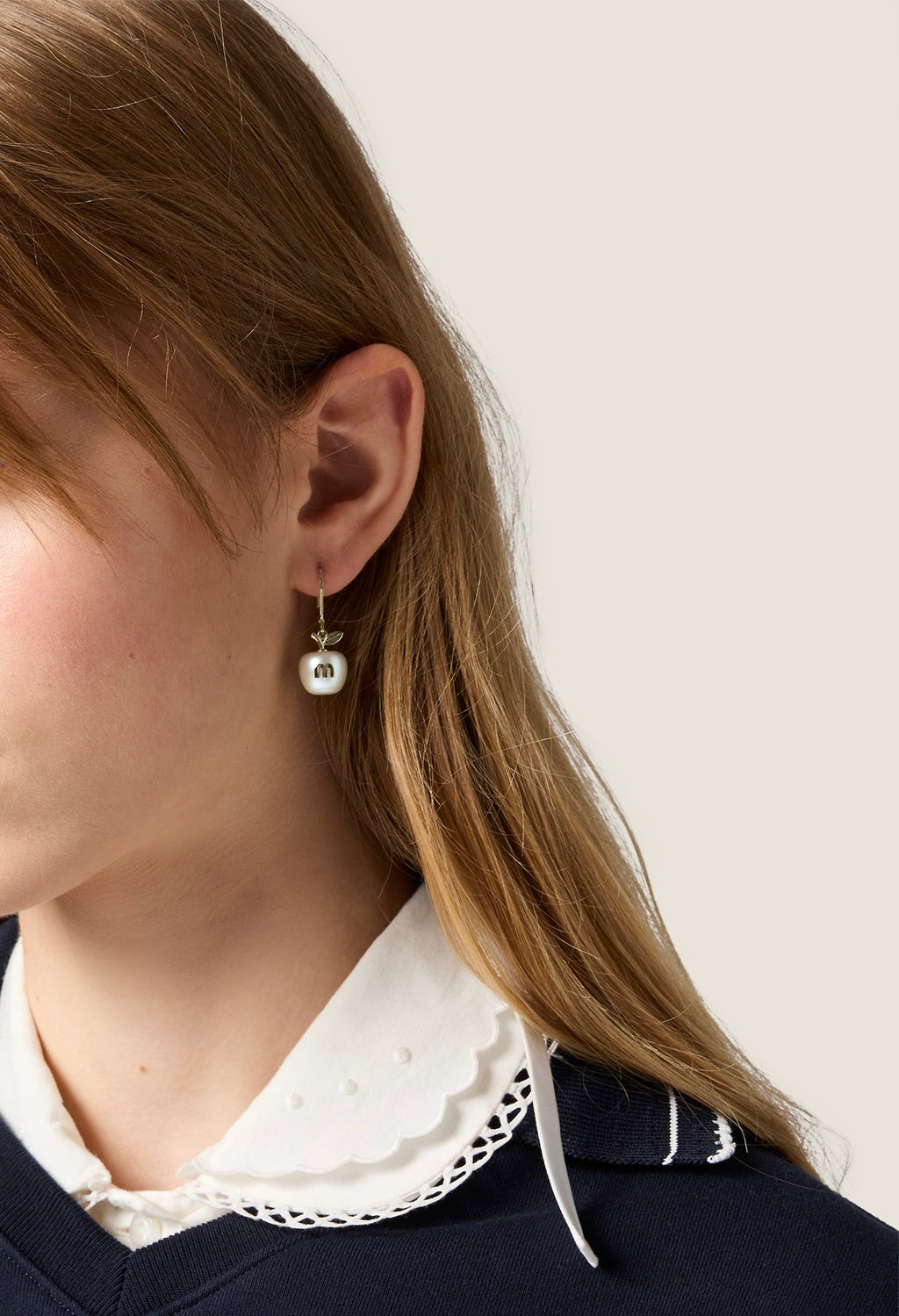 Miu Miu metal earrings with pendant