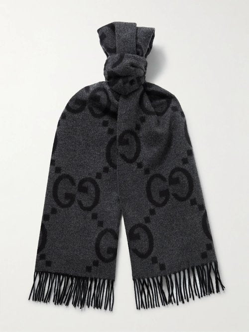 Elevate Your Look with the Gucci Cashmere Scarf Featuring GG Monogram
