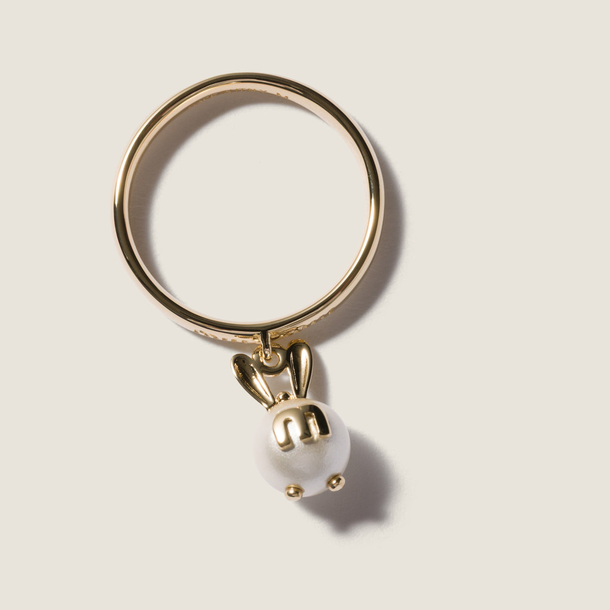 Miu Miu metal ring with pendent