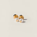 Miu Miu metal and pearl earrings
