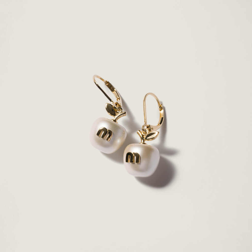 Miu Miu metal earrings with pendant