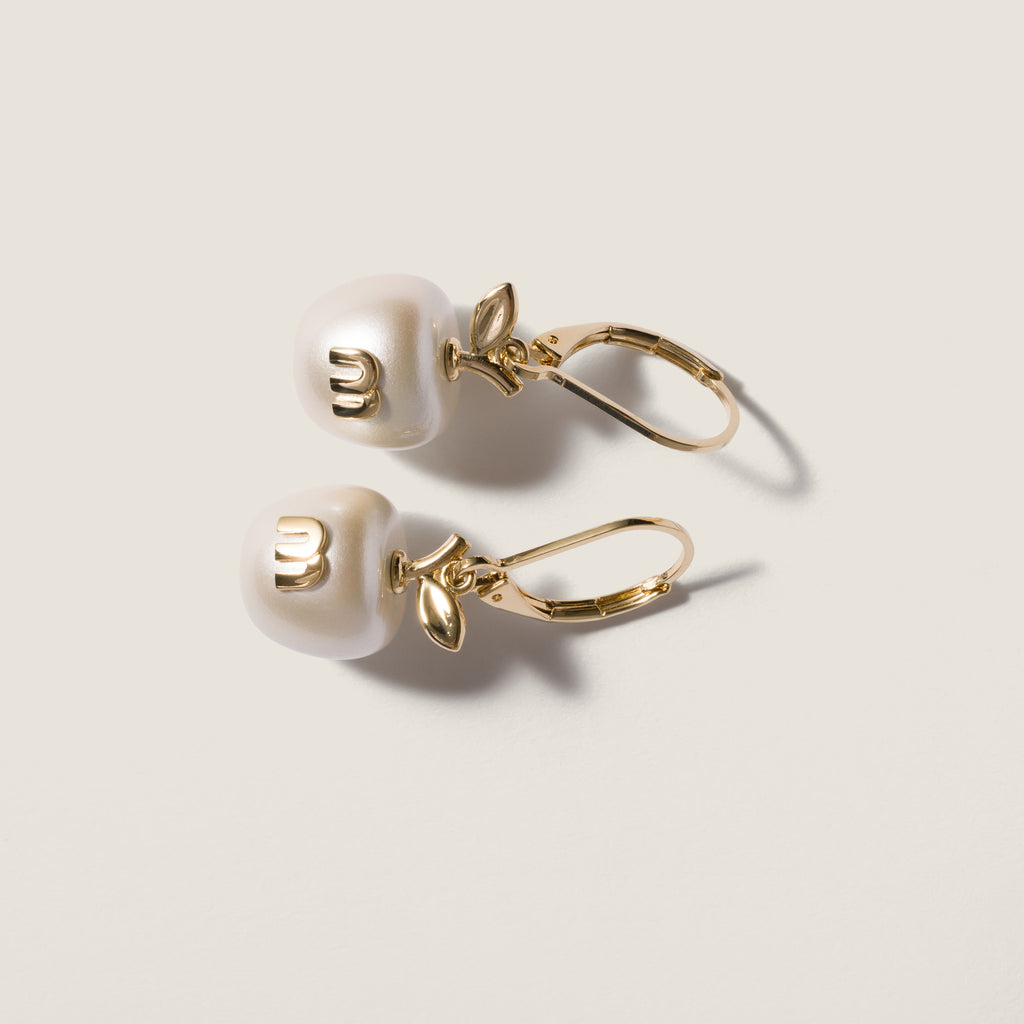Miu Miu metal earrings with pendant