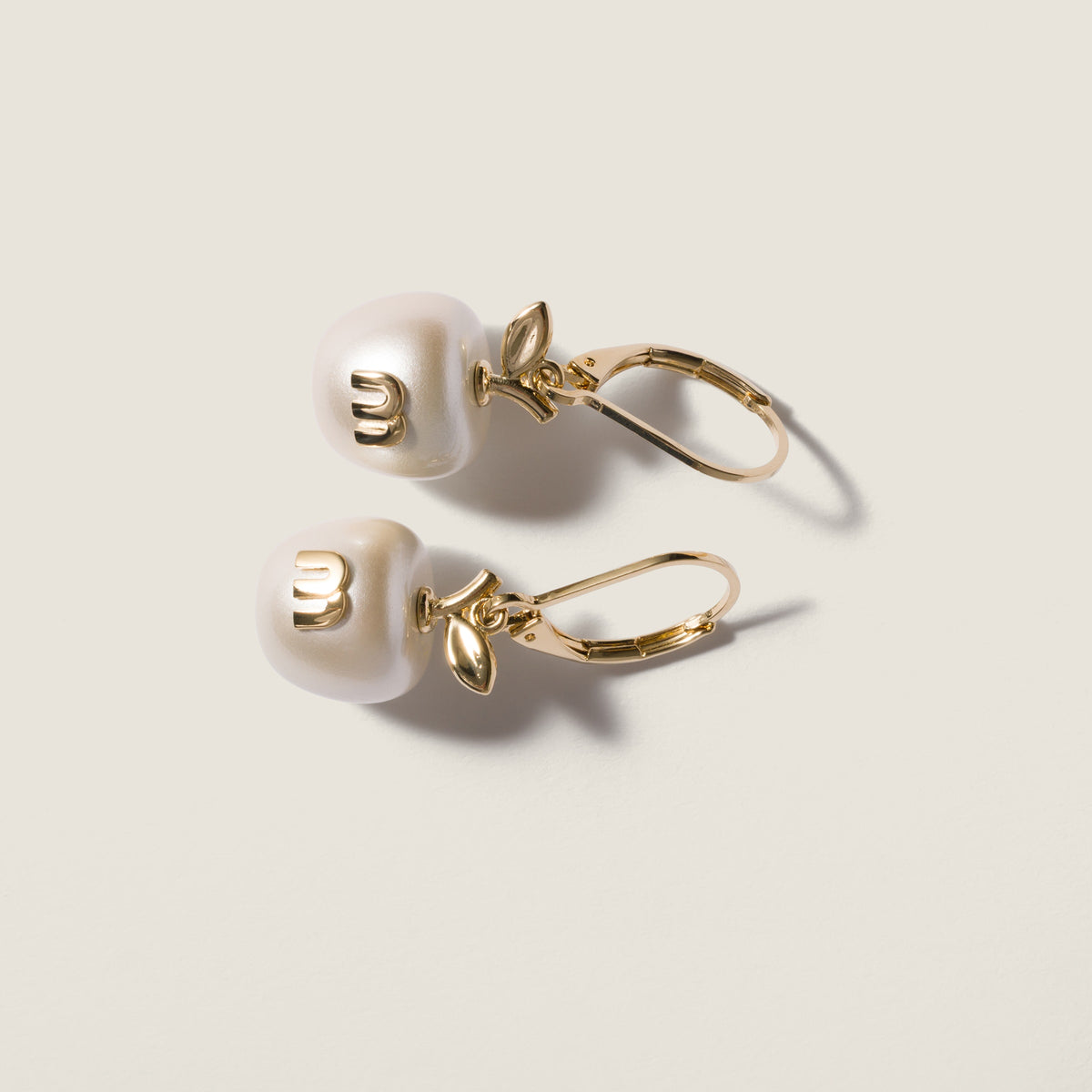 Miu Miu metal earrings with pendant