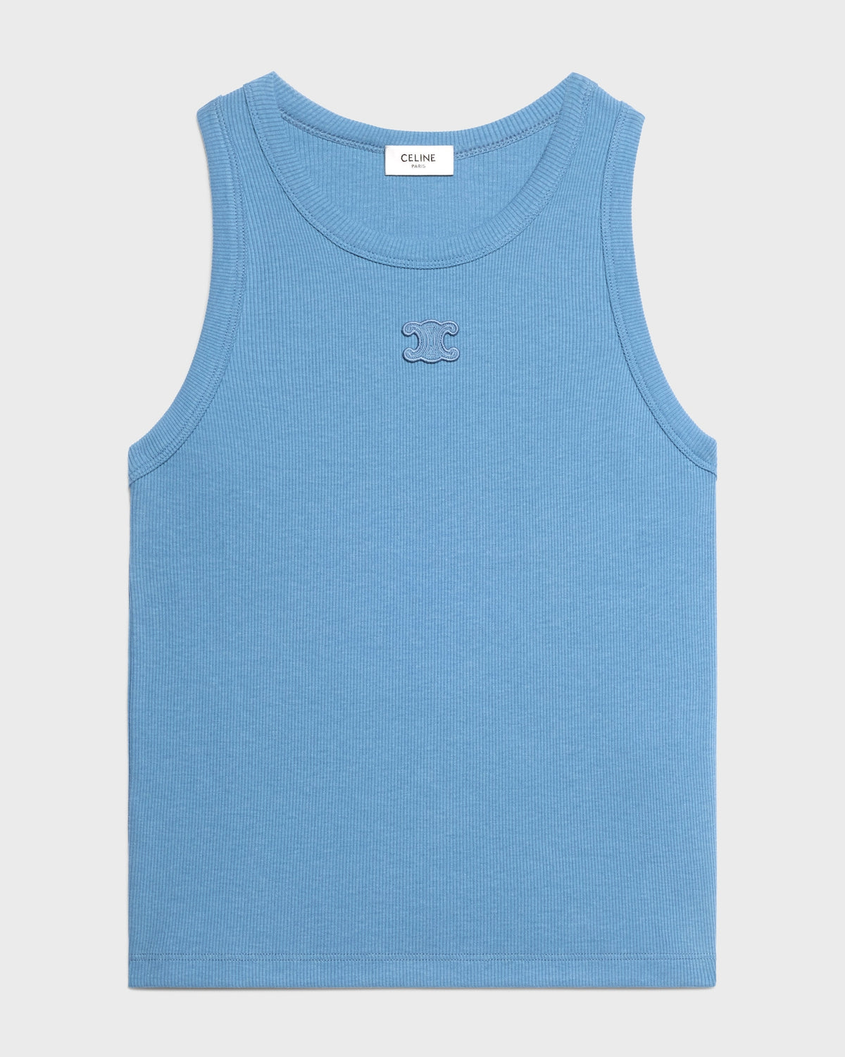 Elevate Your Wardrobe with the Celine Ribbed Cotton Silk Tank Top